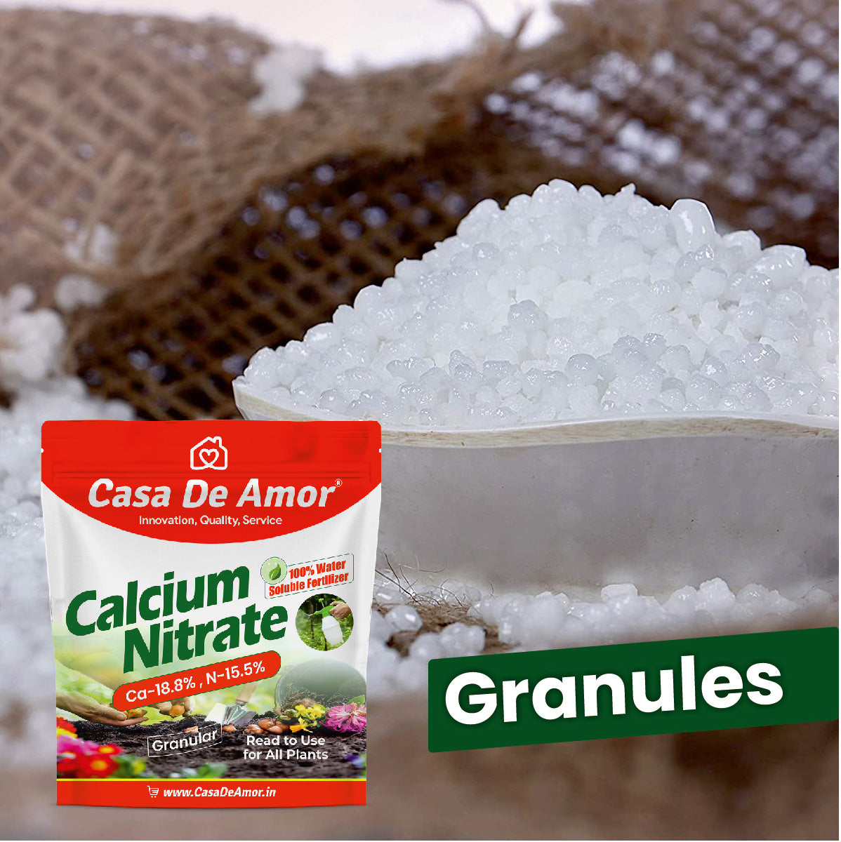 Calcium Nitrate Fertilizer (100% Water Soluble Fertilizer)