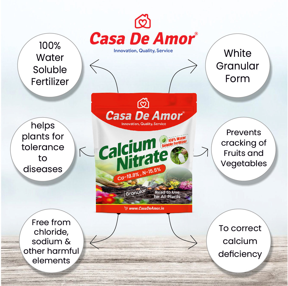 Calcium Nitrate Fertilizer (100% Water Soluble Fertilizer)