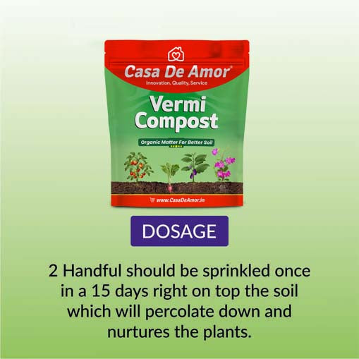 Casa De Amor Organic Vermicompost Fertilizer Manure for Plants