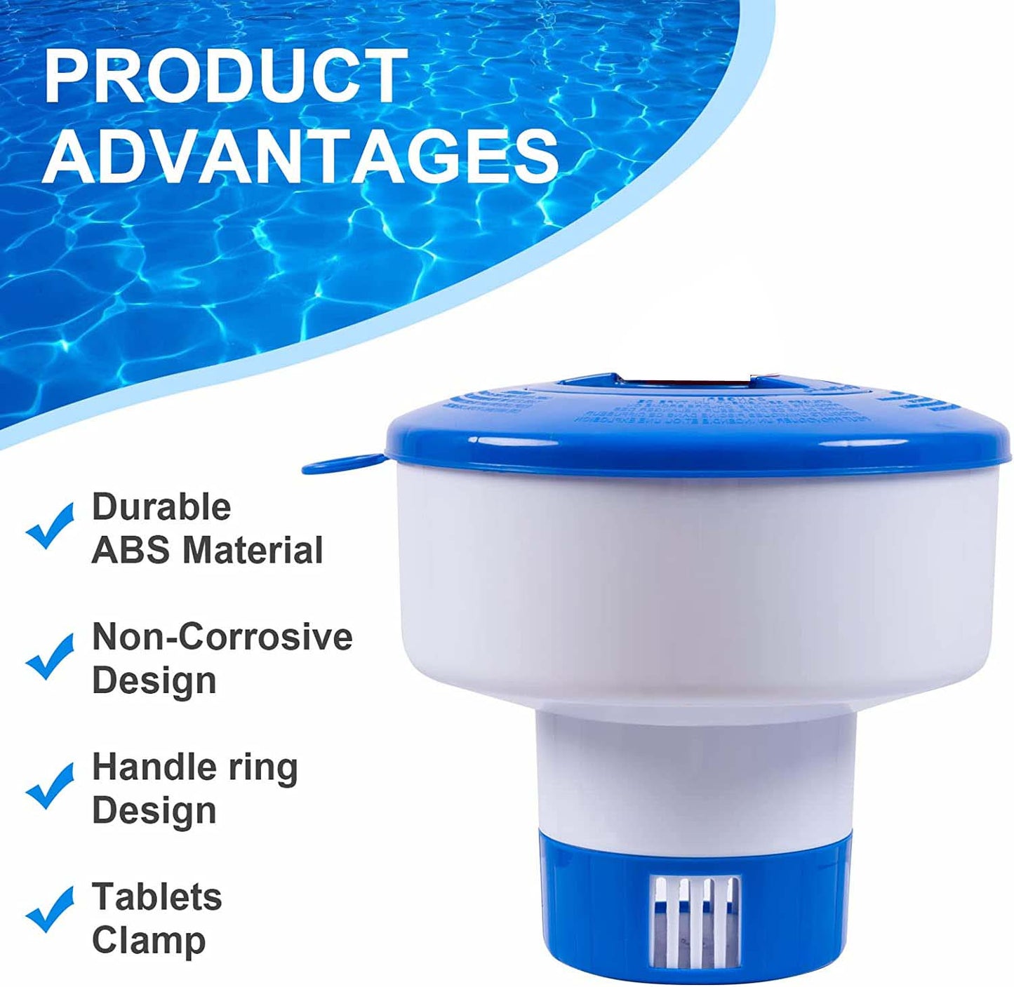 Clorinaxx Swimming Pool Chemical Dispenser, Plastic Swimming Pool Medicine Floating Automatic Cleaning Dispenser Swimming Pool Equipment