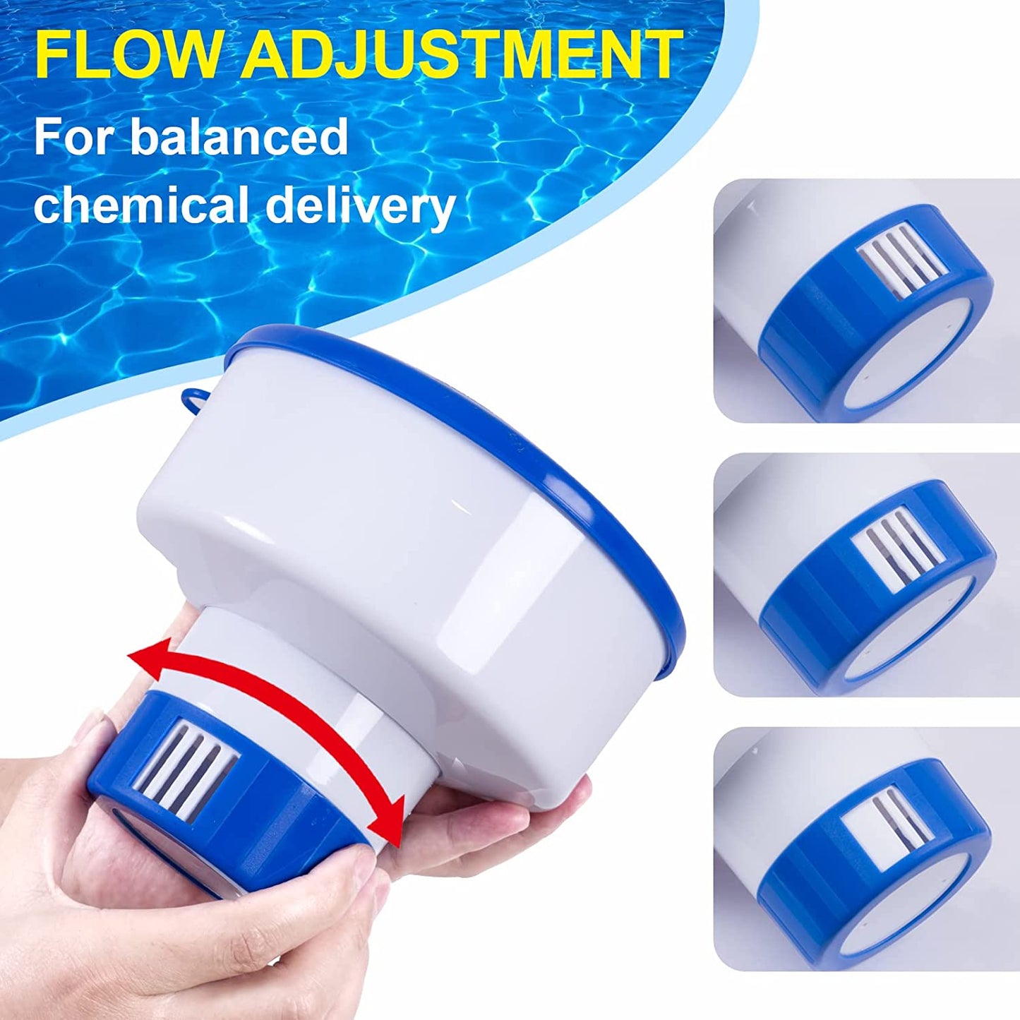 Clorinaxx Swimming Pool Chemical Dispenser, Plastic Swimming Pool Medicine Floating Automatic Cleaning Dispenser Swimming Pool Equipment