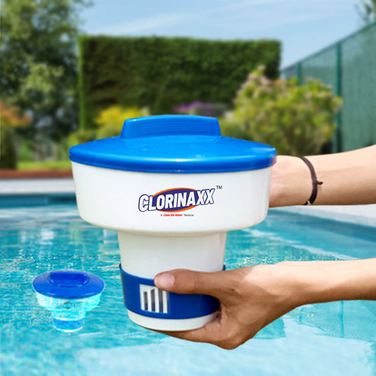 Clorinaxx Swimming Pool Chemical Dispenser, Plastic Swimming Pool Medicine Floating Automatic Cleaning Dispenser Swimming Pool Equipment