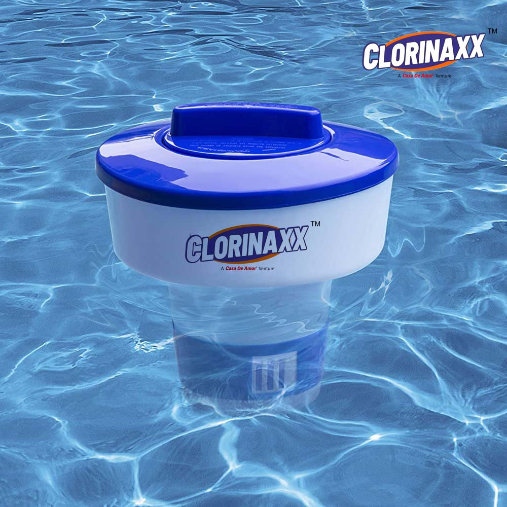 Clorinaxx Swimming Pool Chemical Dispenser, Plastic Swimming Pool Medicine Floating Automatic Cleaning Dispenser Swimming Pool Equipment