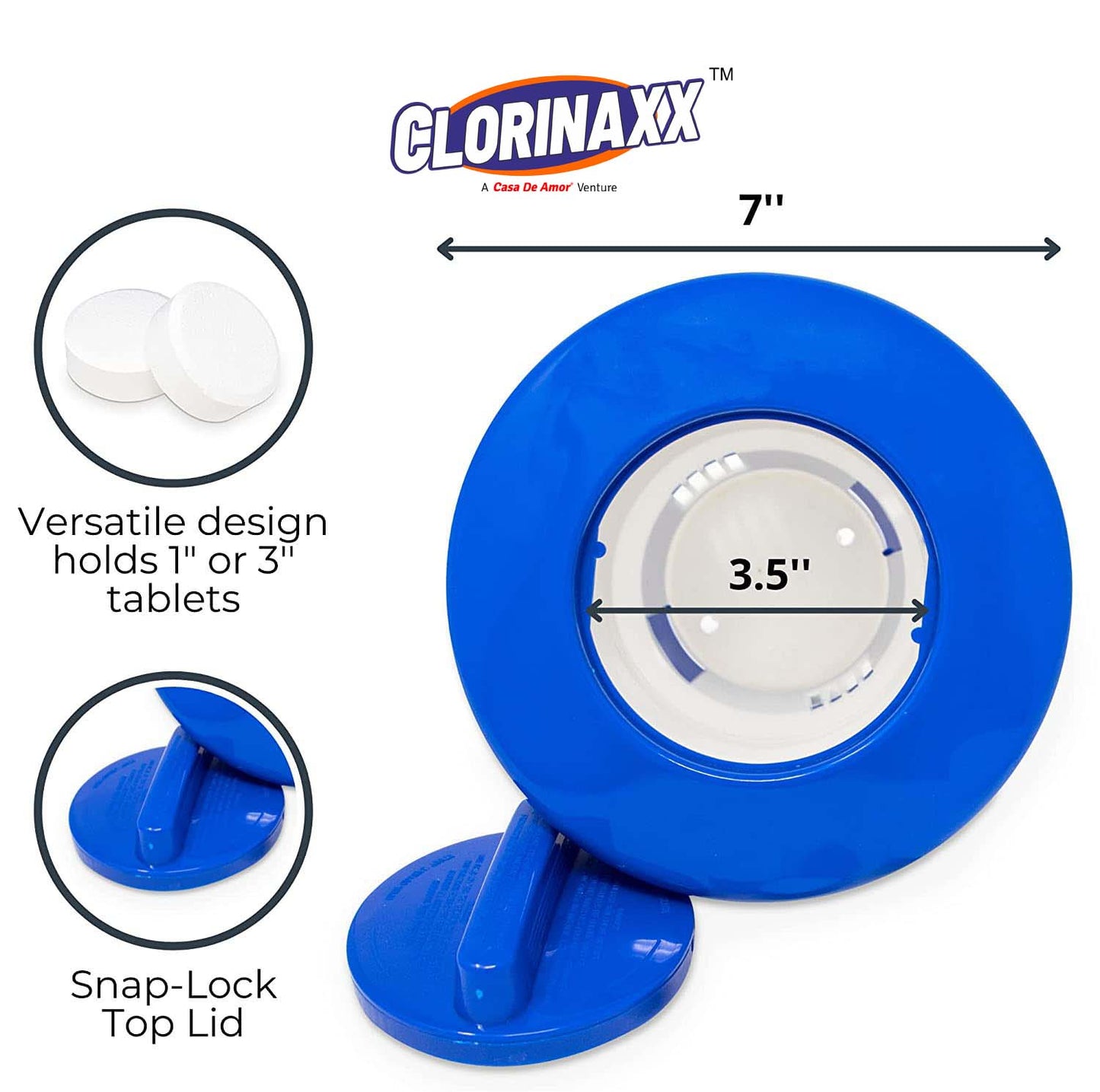 Clorinaxx Swimming Pool Chemical Dispenser, Plastic Swimming Pool Medicine Floating Automatic Cleaning Dispenser Swimming Pool Equipment