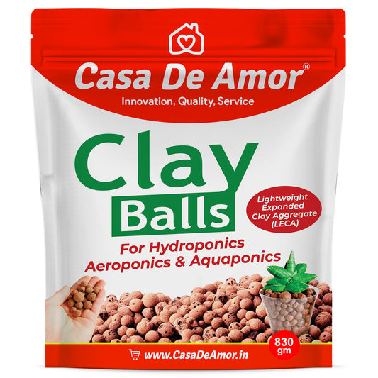 Casa De Amor Clay Balls, Hydrotons, Lightweight Expanded Clay Aggregate (LECA) Essential for Hydroponics, Aeroponics & Aquaponics