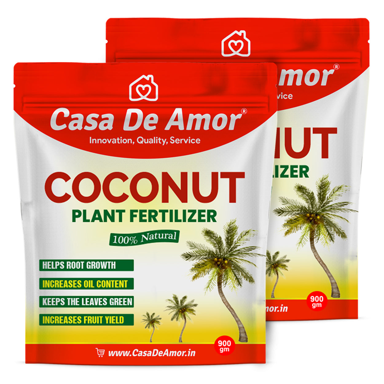 Coconut Plant Fertilizer, 100% Natural, Helps Root Growth and Yield