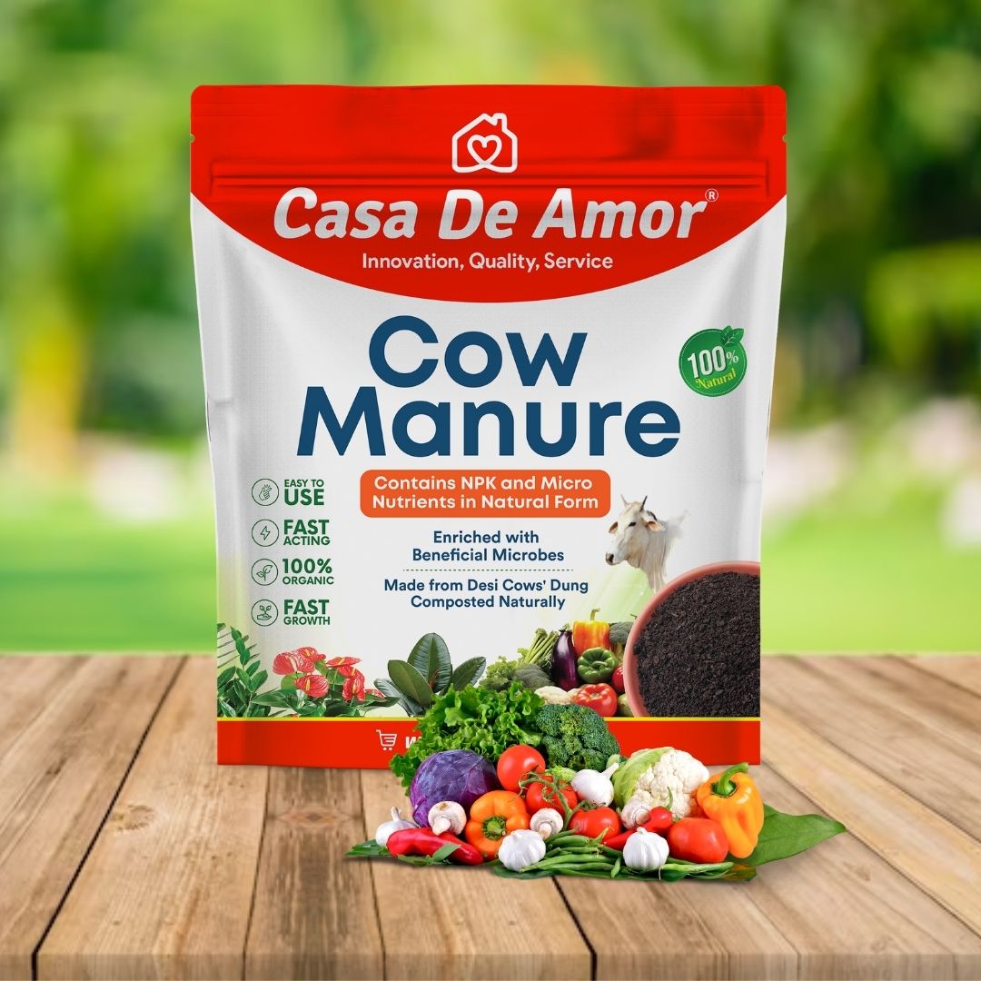 Casa De Amor Cow Manure & Compost Fertilizer for Home Garden Contains NPK & Micro Nutrients