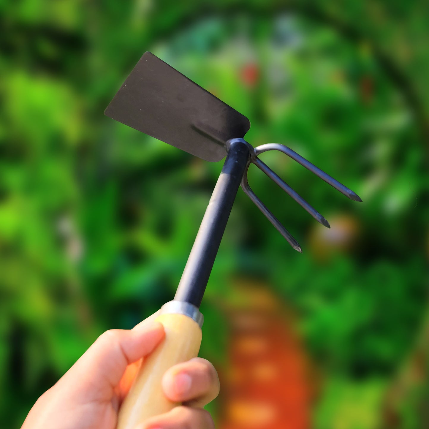 Casa De Amor Gardening Tool Double Hoe with Wooden Handle | 2 in 1 Garden Tool