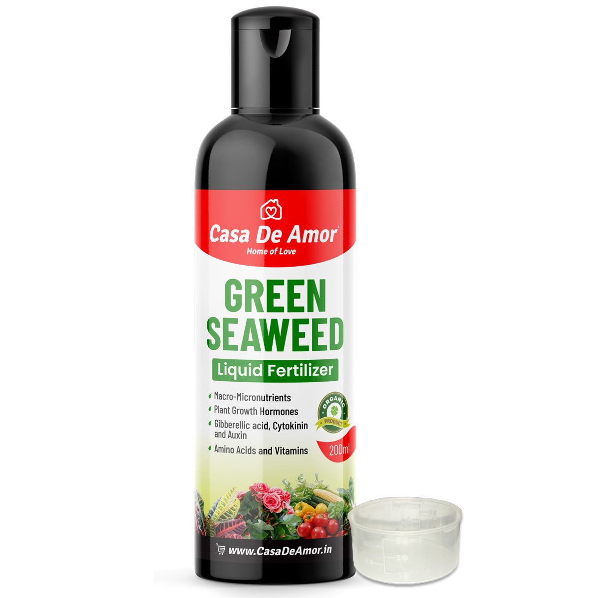 Casa De Amor Natural and Organic Green Seaweed Liquid Fertilizer for Improving Plant Productivity and Soil Quality
