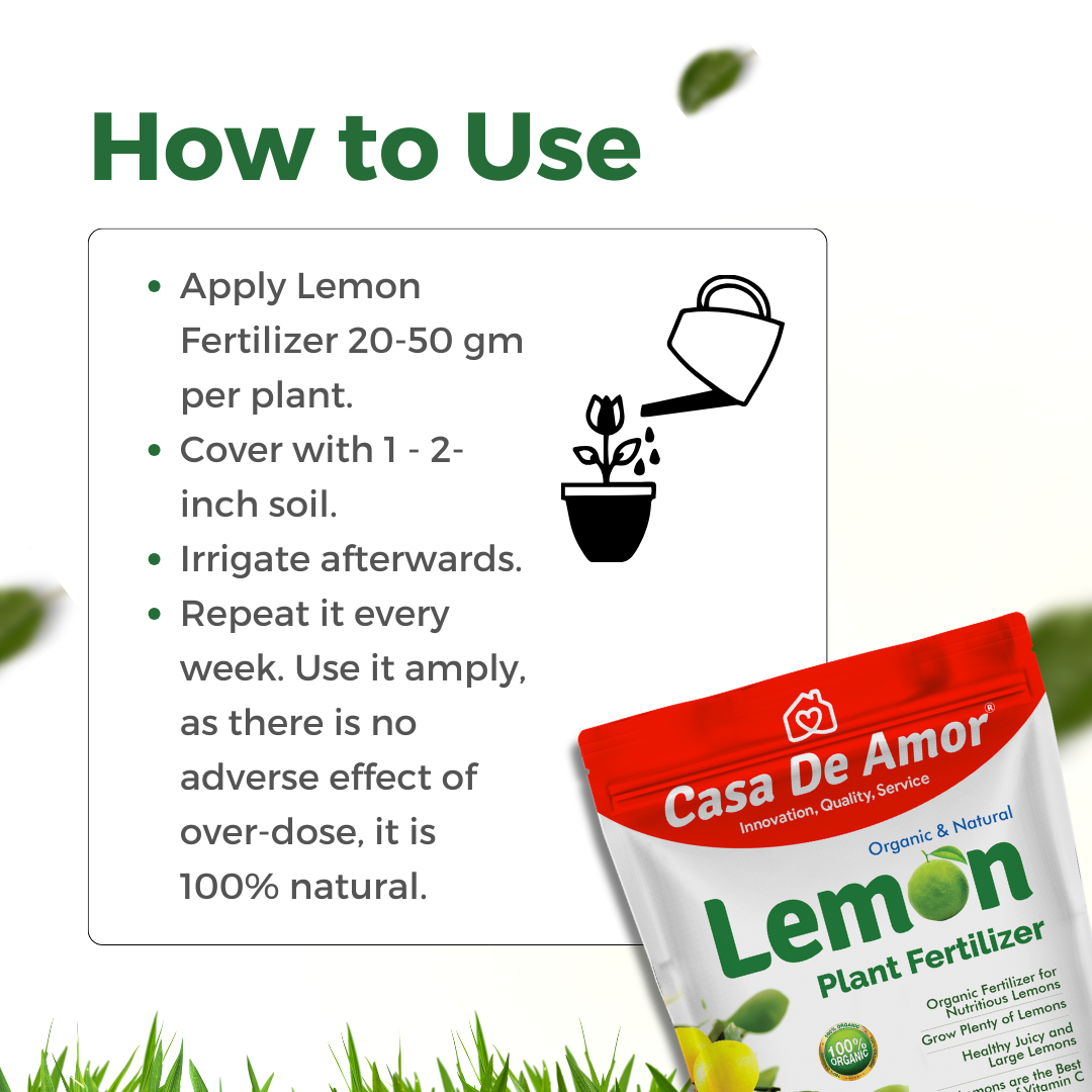 Natural & Eco-Friendly Lemon Plant Fertilizer