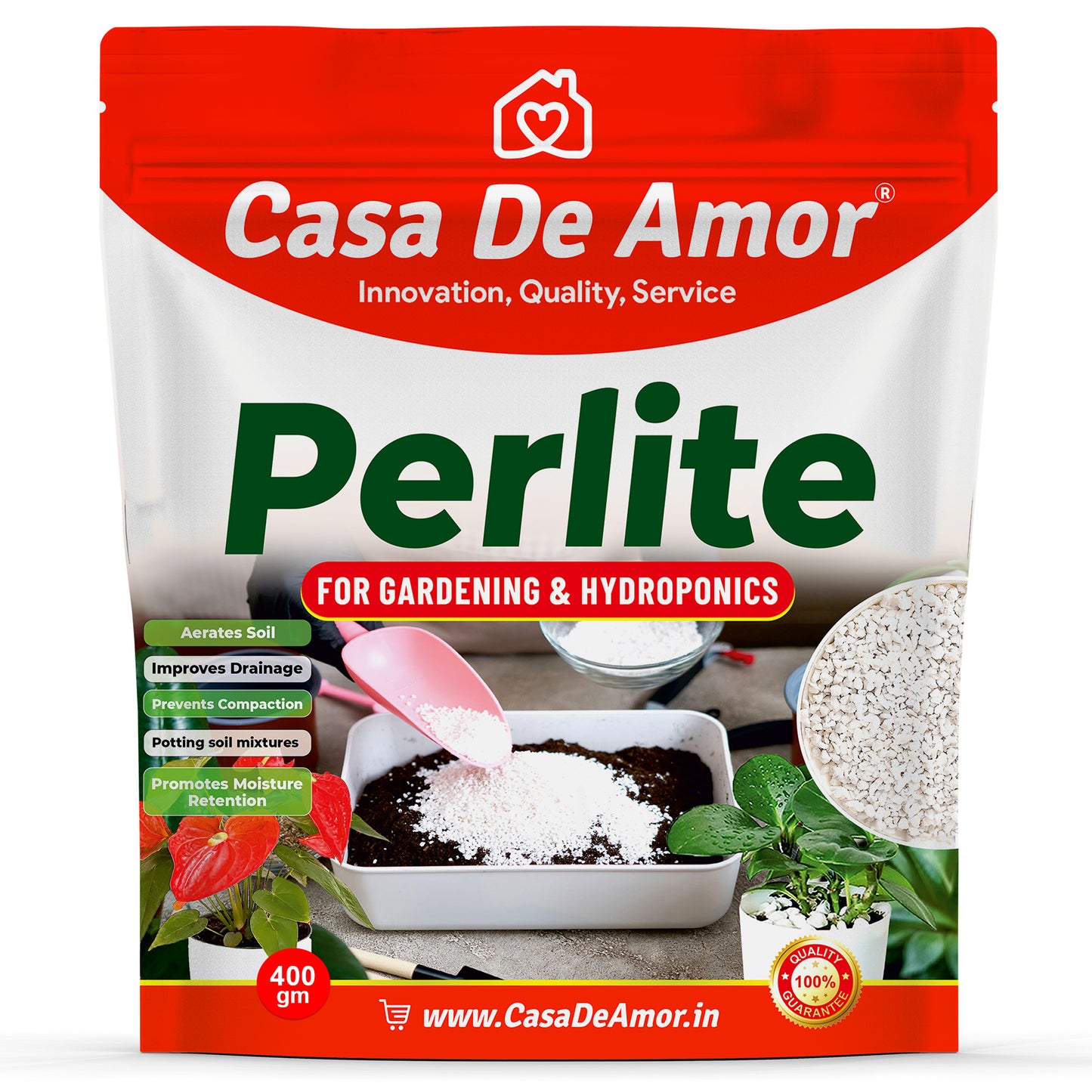 Perlite for Hydroponics & Horticulture Terrace Gardening Soil Conditioner (White)