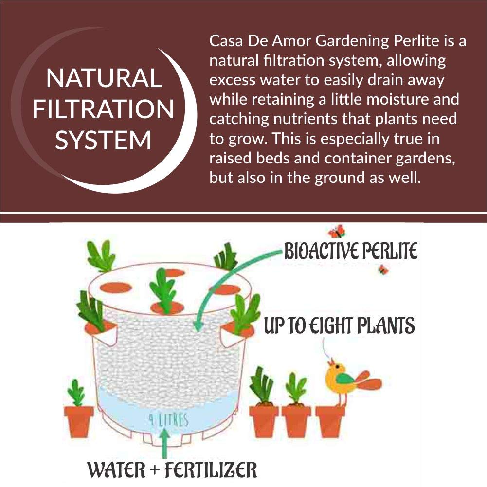 Perlite for Hydroponics & Horticulture Terrace Gardening Soil Conditioner (White)