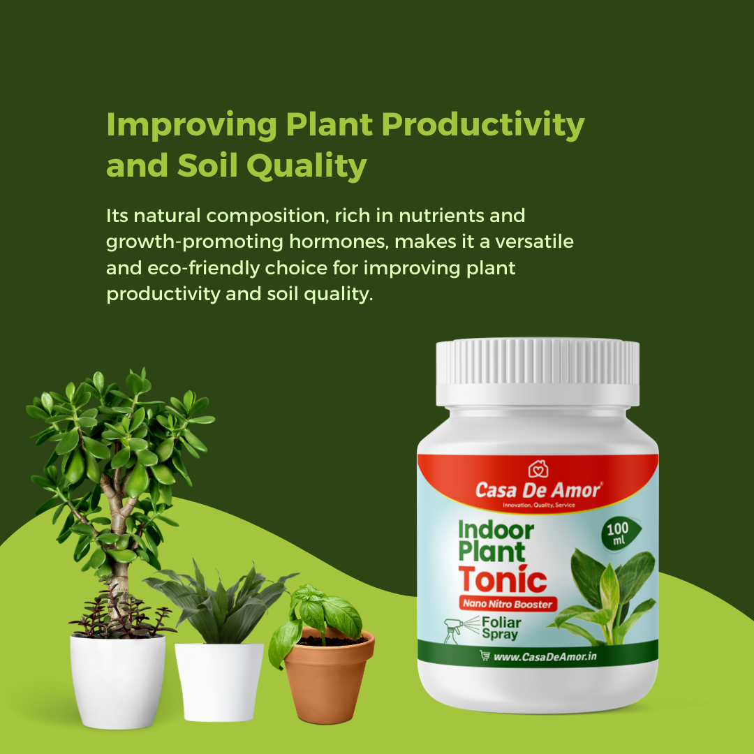 Casa De Amor Indoor Plant Tonic Nano Nitro Booster - Premium Nutrient Supplement for Lush Indoor Plants (100 ml)