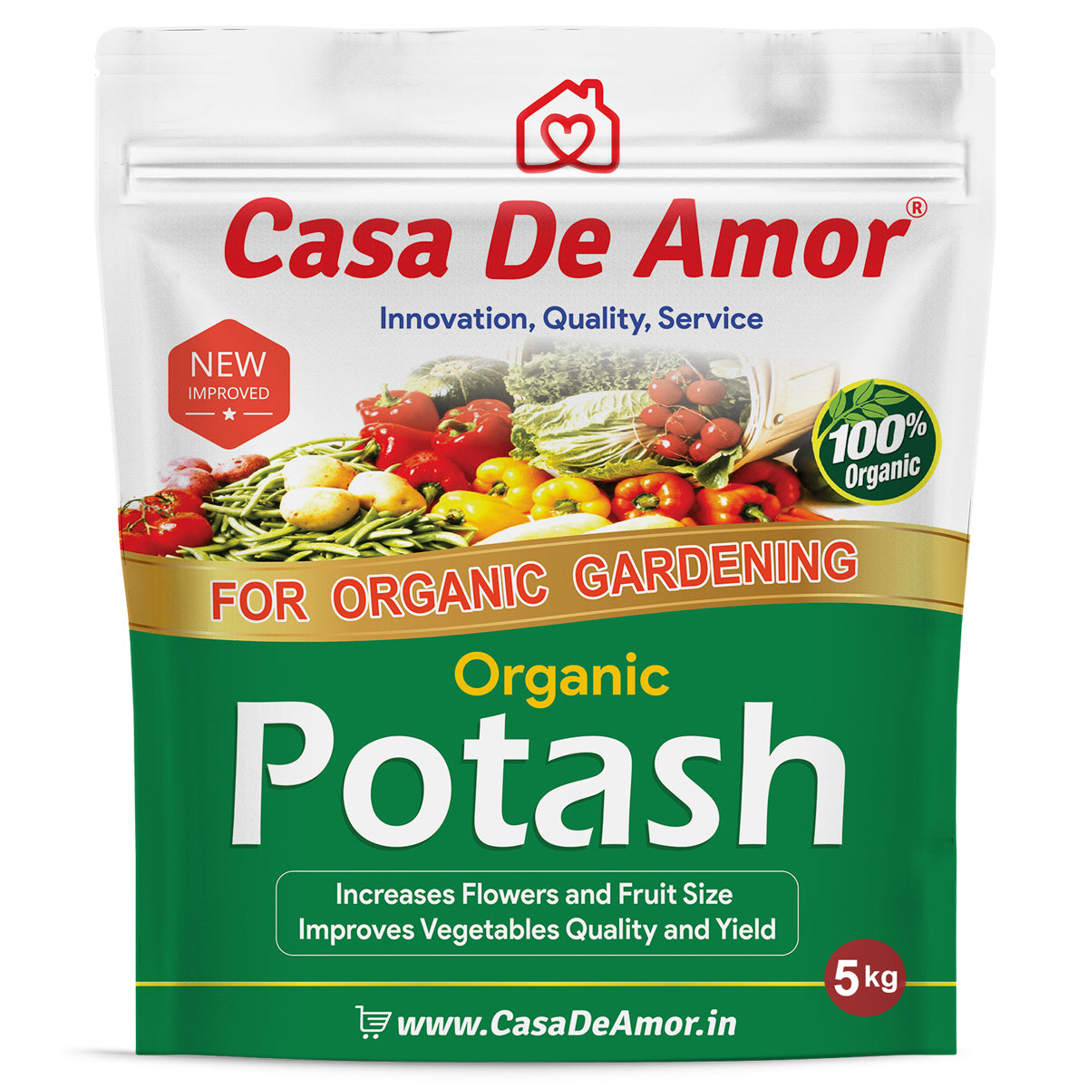 Casa De Amor Organic Potash Fertilizer for Gardening