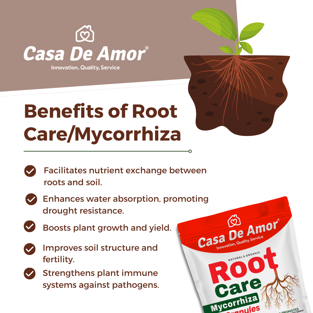 Casa De Amor Root Care VAM Mycorrhiza Organic Plant Fertilizer and Root Growth Booster