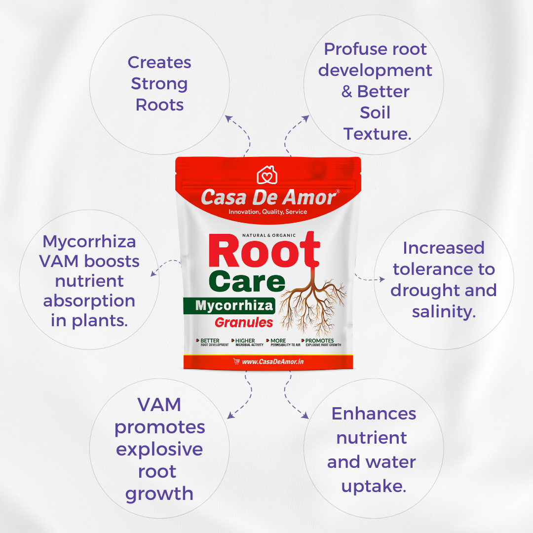 Casa De Amor Root Care VAM Mycorrhiza Organic Plant Fertilizer and Root Growth Booster