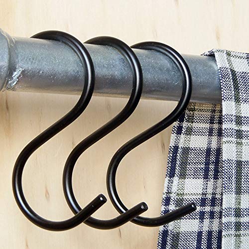 Casa De Amor Iron S Hooks, Perfect for kitchens, garden, closets, workshops (Black)- 10 Pack