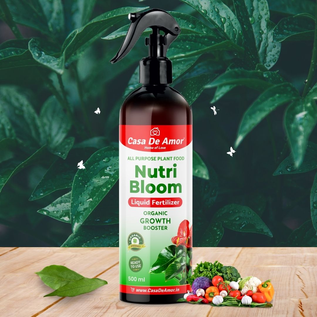 Casa De Amor Nutri Bloom – Plant Growth Booster for Potted Indoor and Outdoor Plants, Balanced Macro & Micro Nutrients, Ready to Use Spray- 500ml