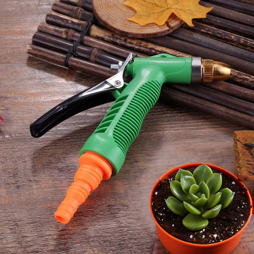 Casa De Amor Hose Nozzle Water Spray Gun with Water Flow Control Valve Lever Spray for Gardening Watering Plants Wash Car Bike Lawn
