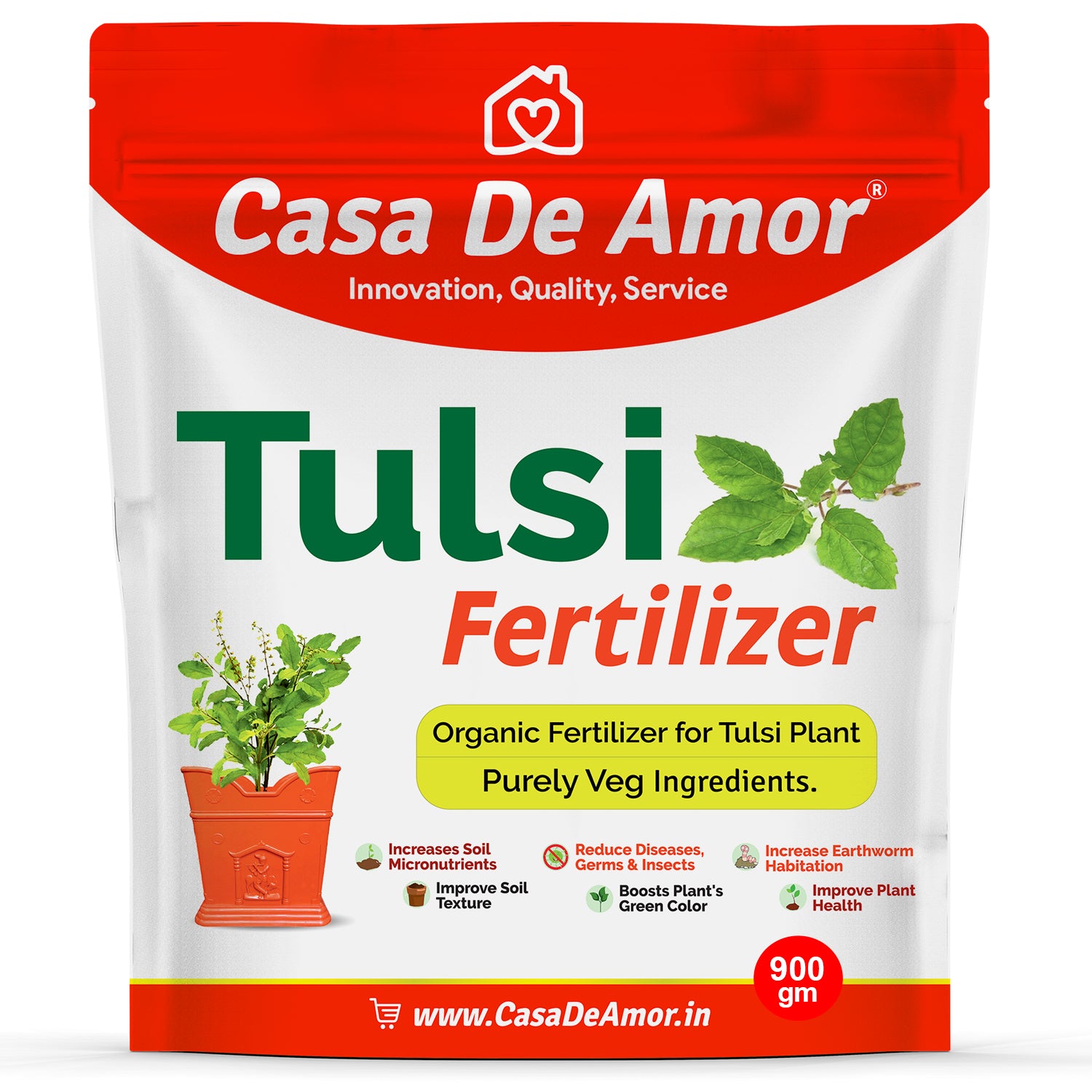 which fertilizer is best for tulsi plant Organic Tulsi Fertilizer for tulsi plant in Balcony, Terrace & Home Ga – Casa De Amor