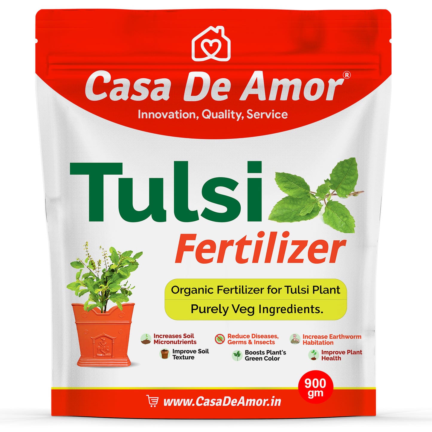 Organic Tulsi Fertilizer for tulsi plant in Balcony, Terrace & Home Gardening