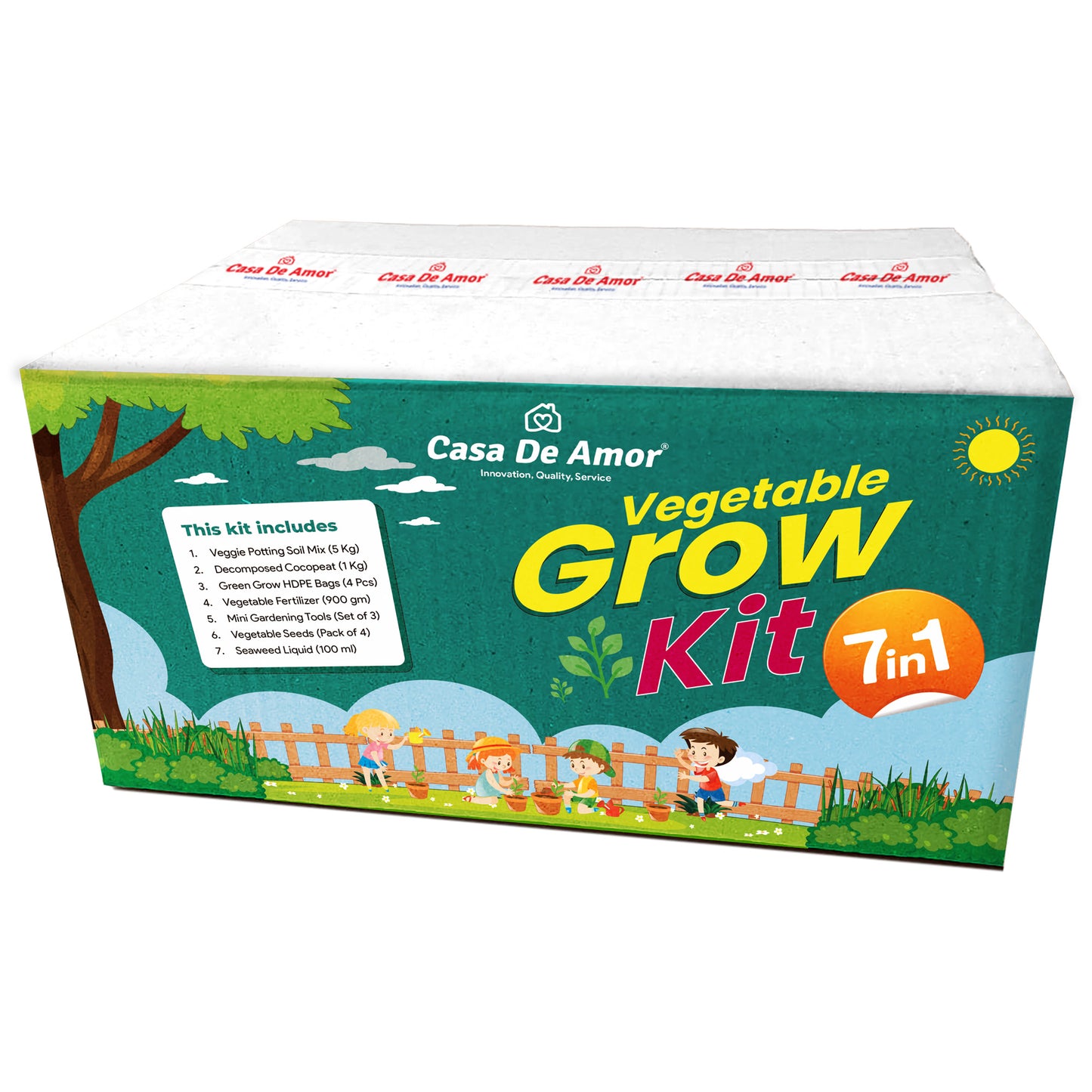 Casa De Amor Vegetable Grow Kit (Combo Pack- 7 in 1)