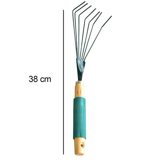 Casa De Amor Stainless Steel Tooth Garden Quick Clean Up of Lawn and Yard, Garden Leaf Rake