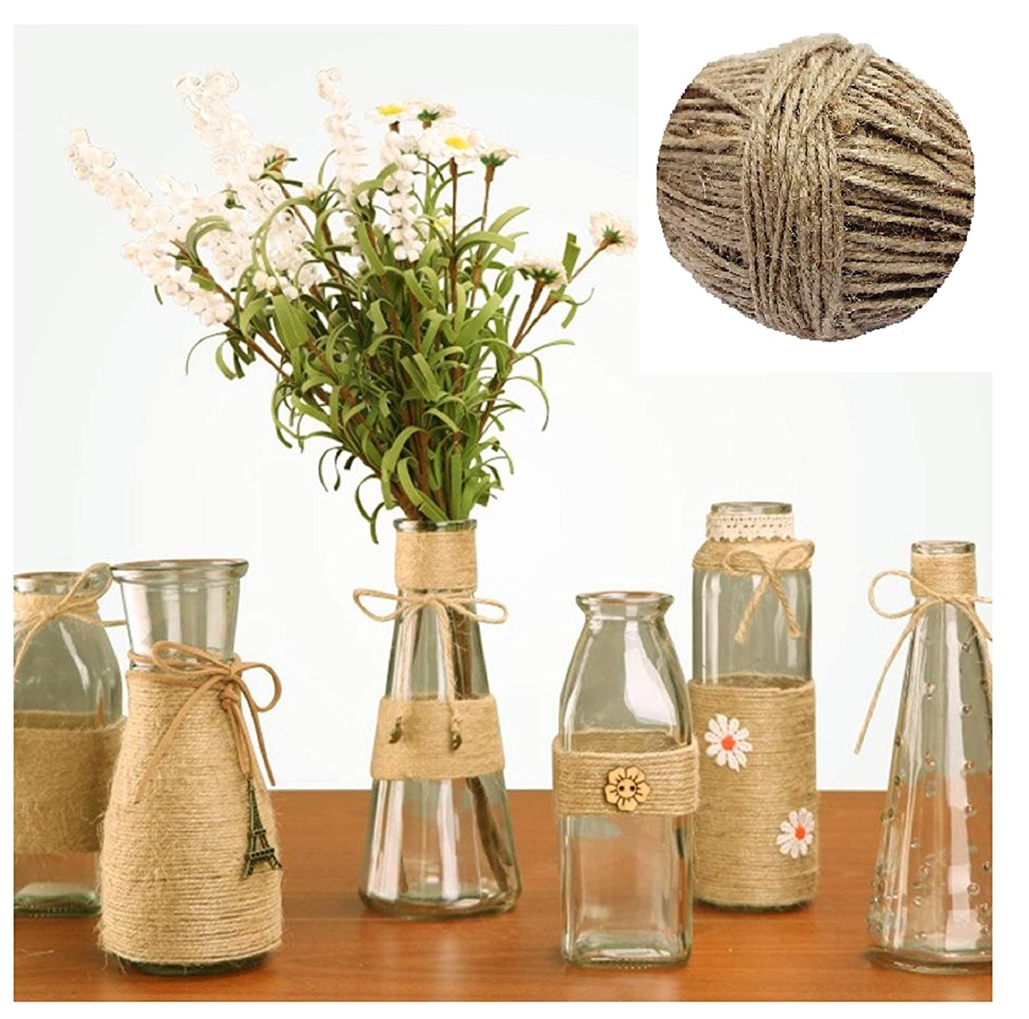 Casa De Amor Jute Twine Threads String Rope 3 Ply 120m for Creative Decoration