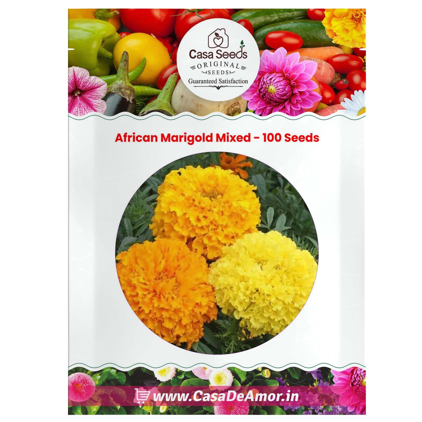 African Marigold Mixed - 100 Seeds
