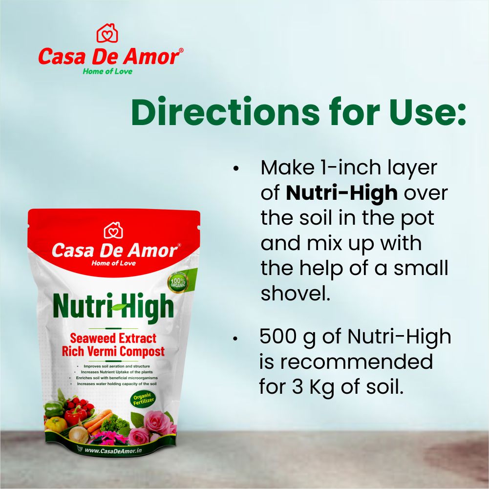 Casa De Amor Nutri-High Seaweed Extract Rich Vermi Compost - 5 Kg