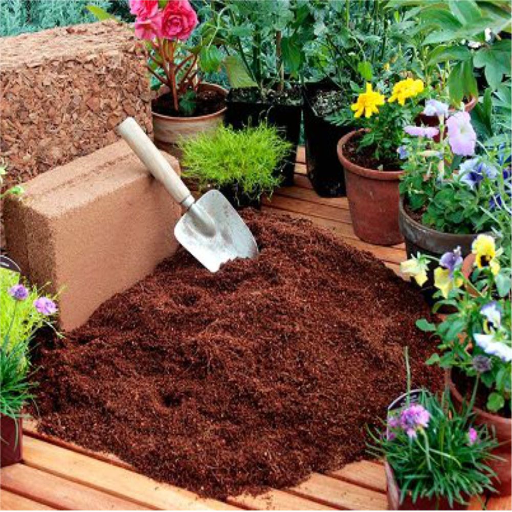 Cocopeat Blocks for Gardening, terrace garden, balcony garden, kitchen garden, soil conditioner