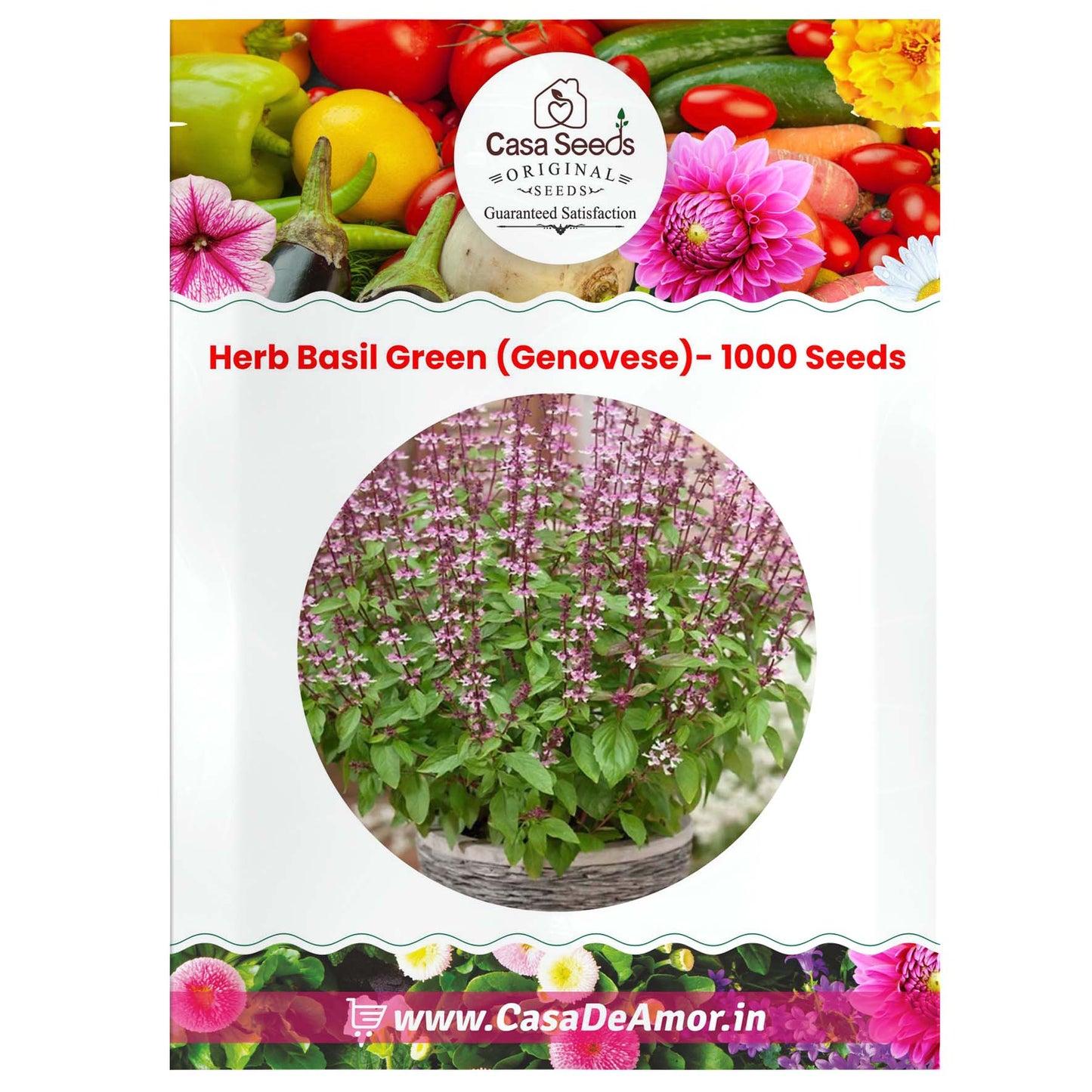 Herb Basil Green- 50 Seeds