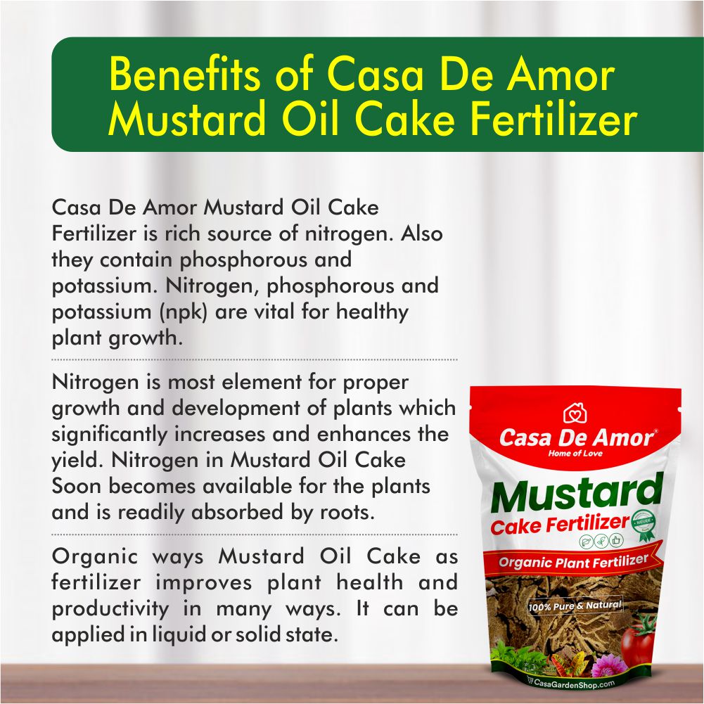 Casa De Amor Mustard Oil Cake Fertilizer for Plant Growth and Healthy Roots