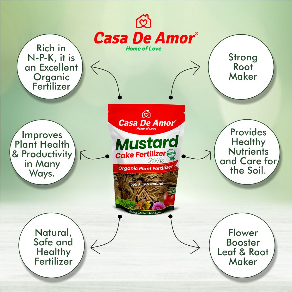 Casa De Amor Mustard Oil Cake Fertilizer for Plant Growth and Healthy Roots