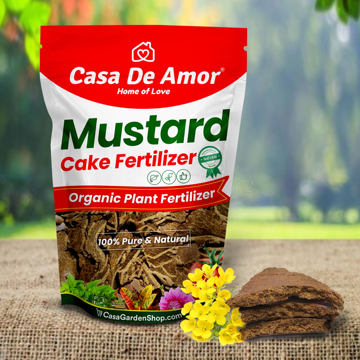 Casa De Amor Mustard Oil Cake Fertilizer for Plant Growth and Healthy Roots