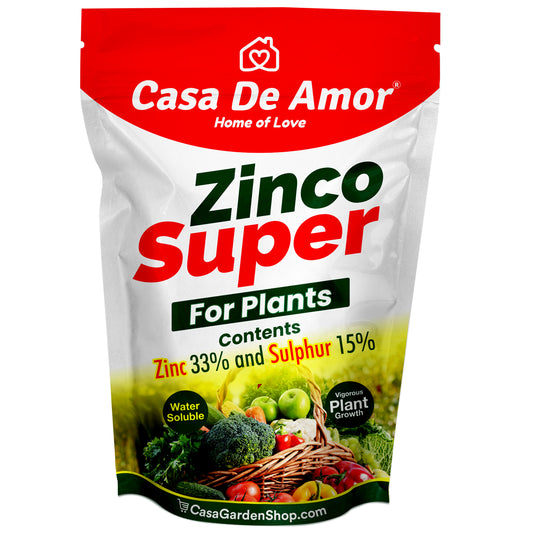 Casa De Amor Zinco Super (Zinc 33% and Sulphur 15%) Micronutrient Fertilizer for All Types of Plants, Lawn and Gardening