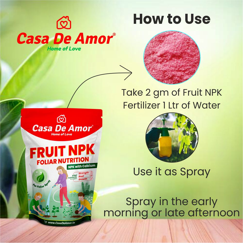 Casa De Amor Fruit NPK 100% Water Soluble Fertilizer for Plants and Gardening (400 gm)