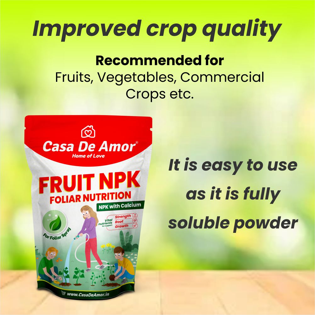 Casa De Amor Fruit NPK 100% Water Soluble Fertilizer for Plants and Gardening (400 gm)