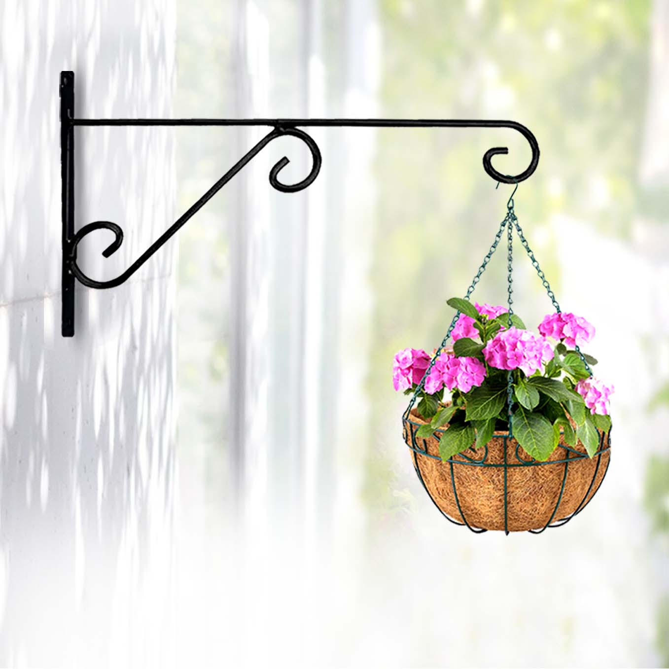Casa De Amor Plant Hanger Brackets Wall Mounted-Metal Hooks for Flower Planter Bird Feeder Wind Chimes