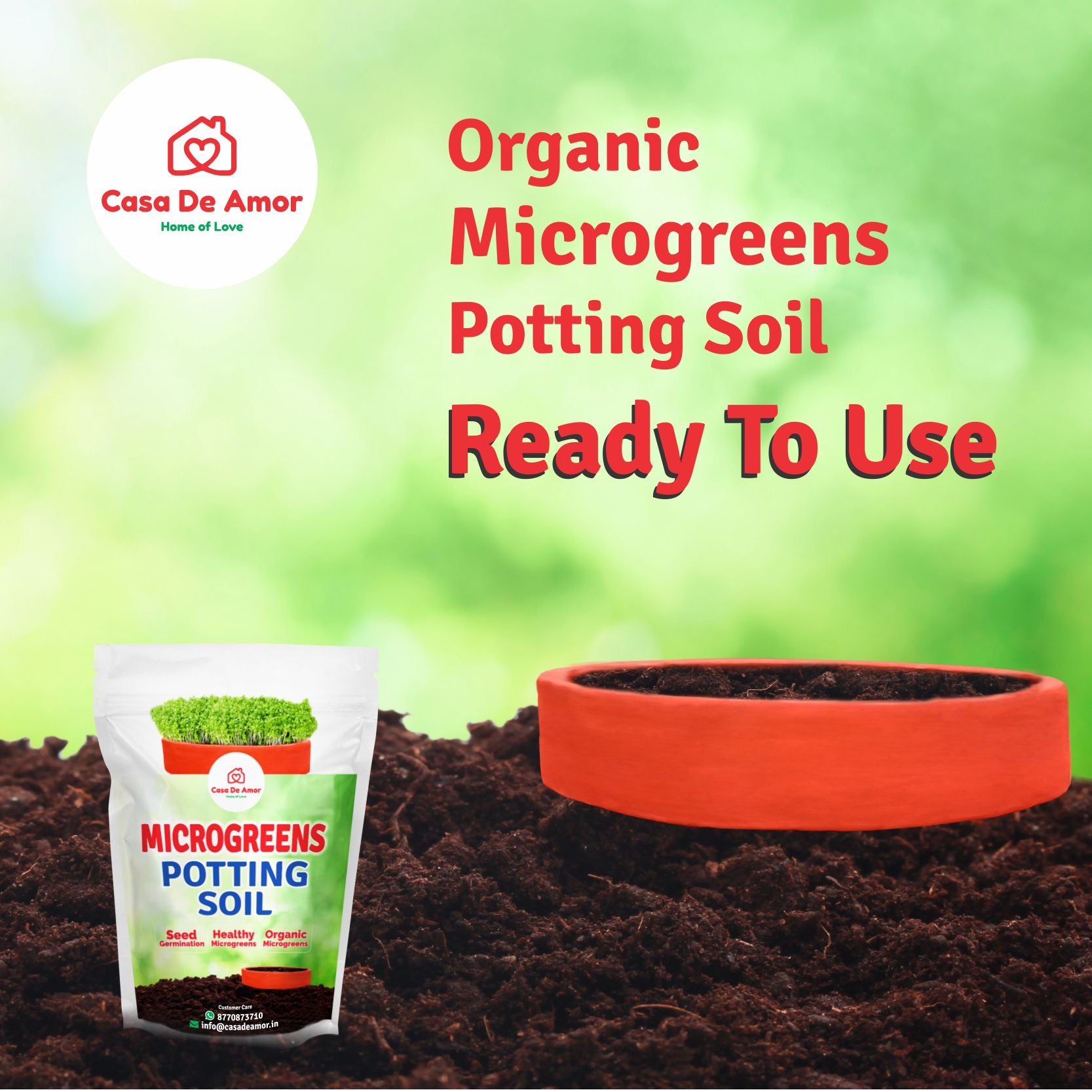 organic potting soil for microgreens