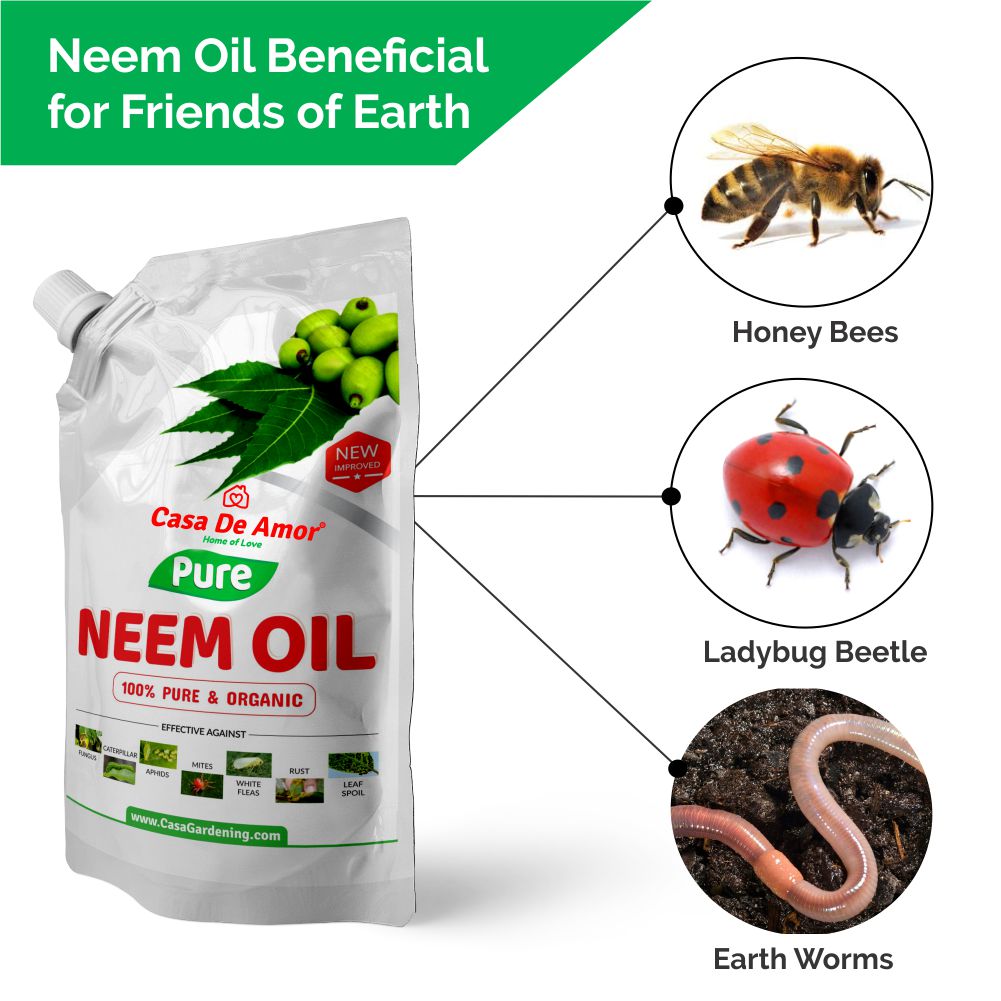 Casa De Amor Special Combo Pack- Neem Khal Powder (900 gm) + Pure Neem Oil (200 ml)
