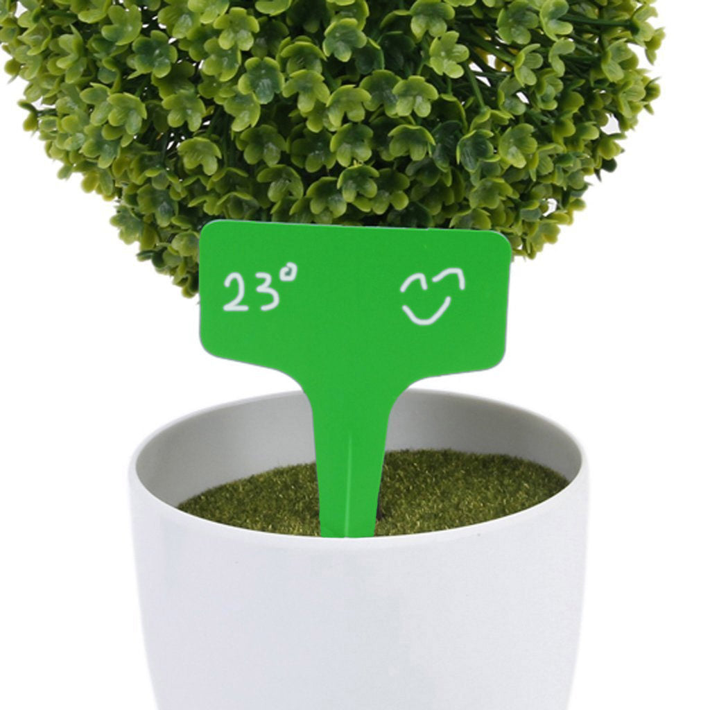 20 pcs/set Plastic Plant T-type Tags Markers Nursery Garden Decoration Grey 6 x10 cm