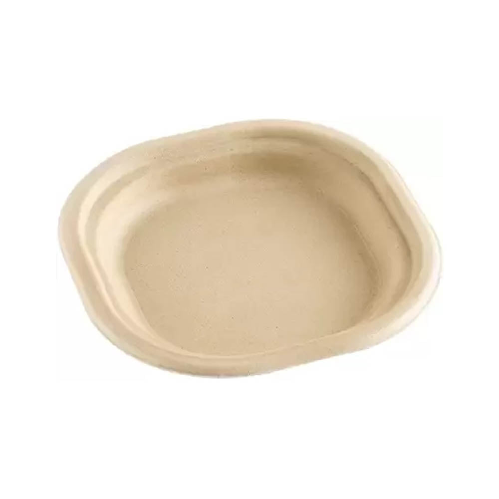 Bagasse Eco Friendly, Disposable 6 inch Plates Square Meal Dinner Plate (Pack of 25, Microwave Safe)