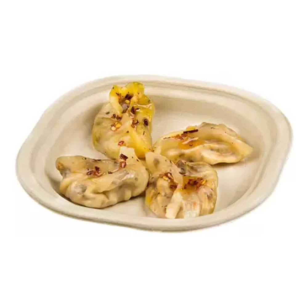 Bagasse Eco Friendly, Disposable 6 inch Plates Square Meal Dinner Plate (Pack of 25, Microwave Safe)