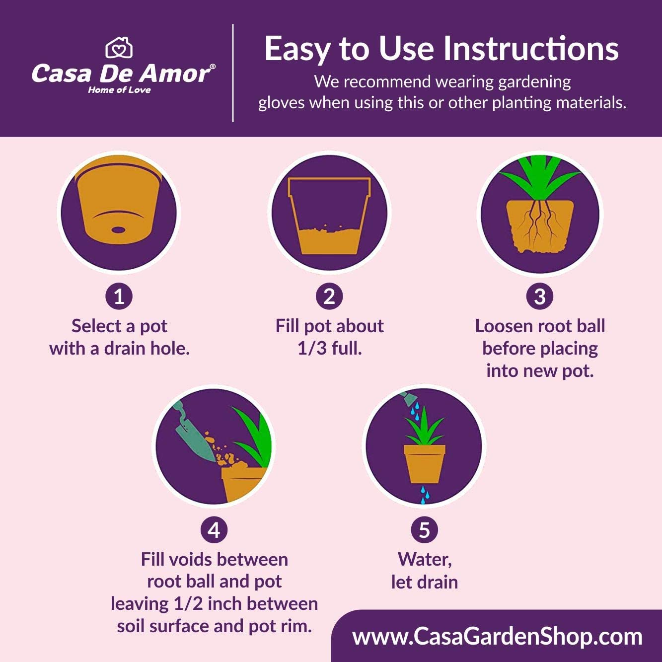 Casa De Amor Organic Potting Soil 7 Kg with Free Planter