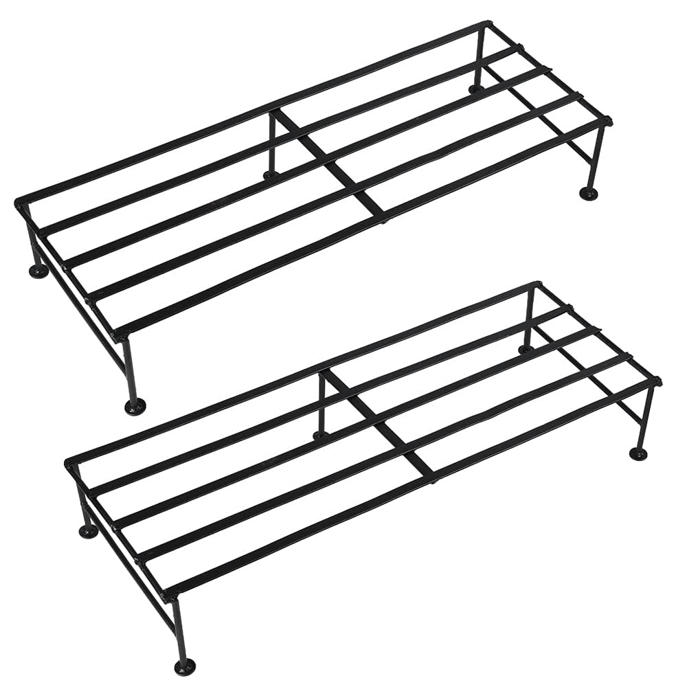 Casa De Amor Rectangular Metal Plant Stand / Pot Stand - 24 inches for Indoor & Outdoor Use (Plants not included)