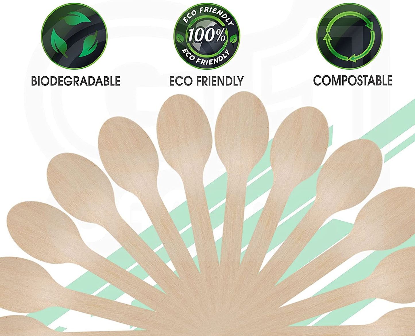 Disposable Wooden Spoons, 140 mm | Spoon for Home Use | Eco-Friendly | Disposable Spoon (Pack of 100)