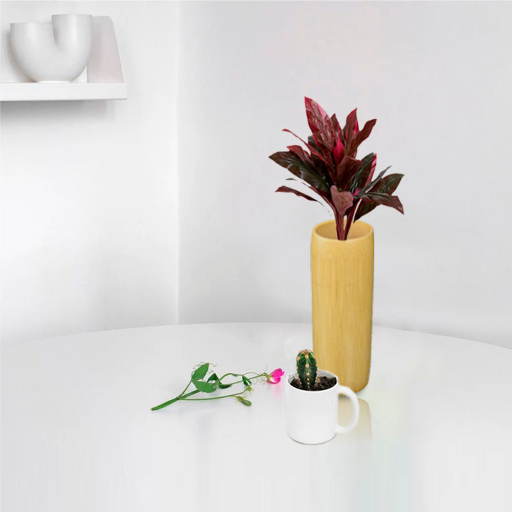 Bamboo Brush Vase, Medium, 8″ Tall