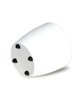 Casa De Amor Valencia Round Plastic Planter 'With Wheels' easily move big plants (White) (1 pc)
