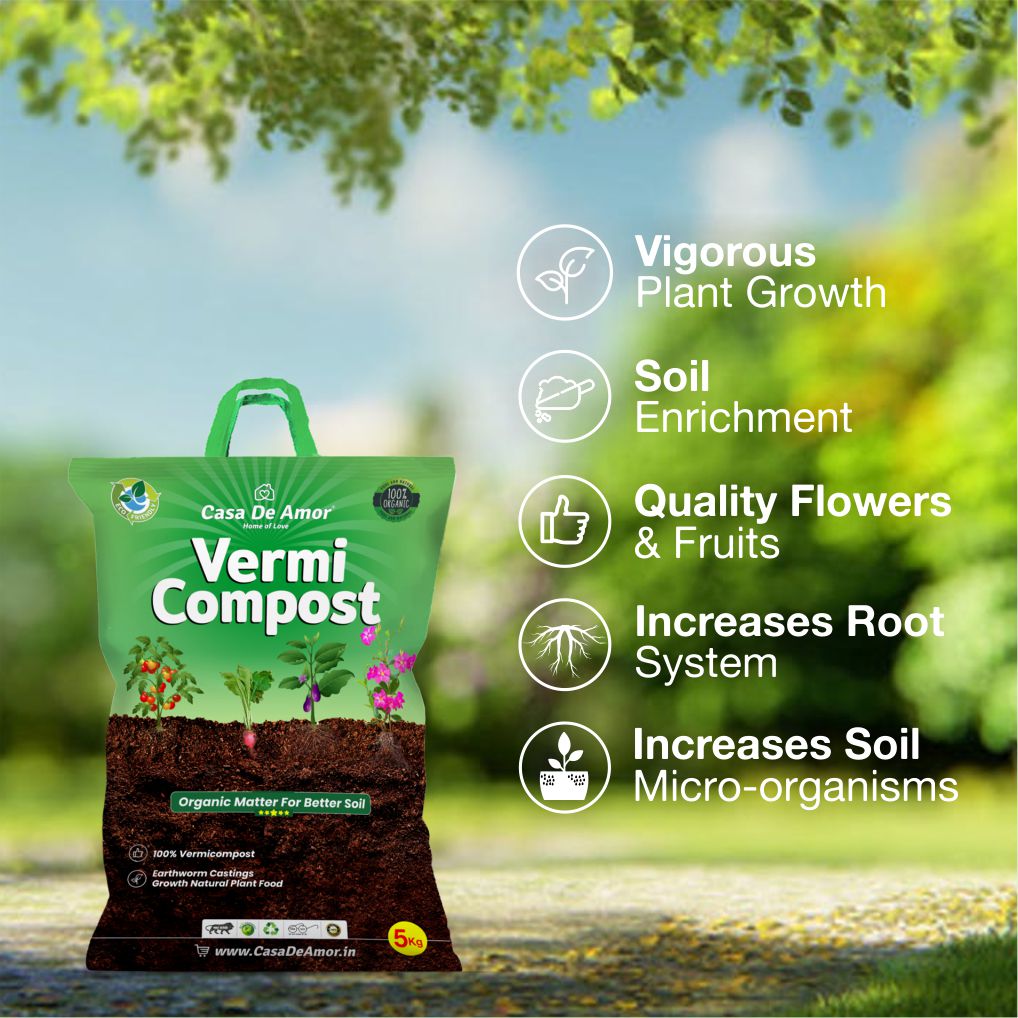 Casa De Amor Cocopeat and Vermicompost Excellent Media for Terrace, Balcony and Home Gardening